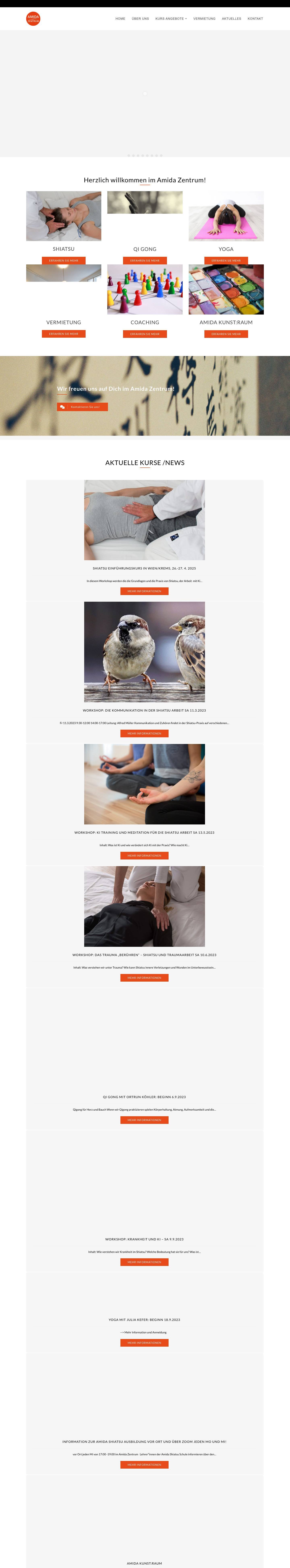 Amida Zentrum - Der Ort für Gesundheit und ganzheitliche Entwicklung - Full Screenshot