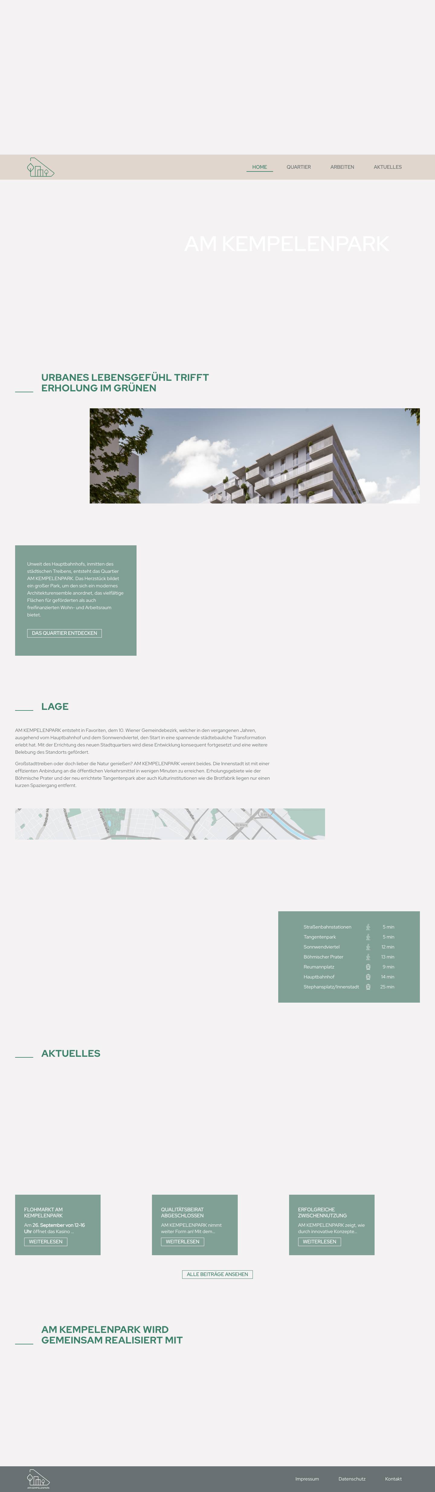 Am Kempelenpark - Startseite - Full Screenshot