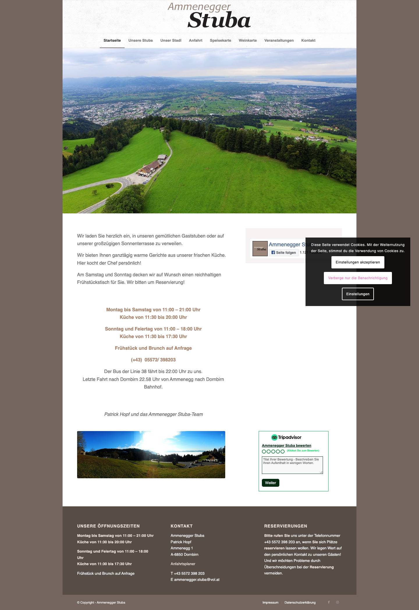 Ammenegger Stuba - Gasthaus in Dornbirn Richtung BödeleZurückWeiterNach oben scrollen - Full Screenshot