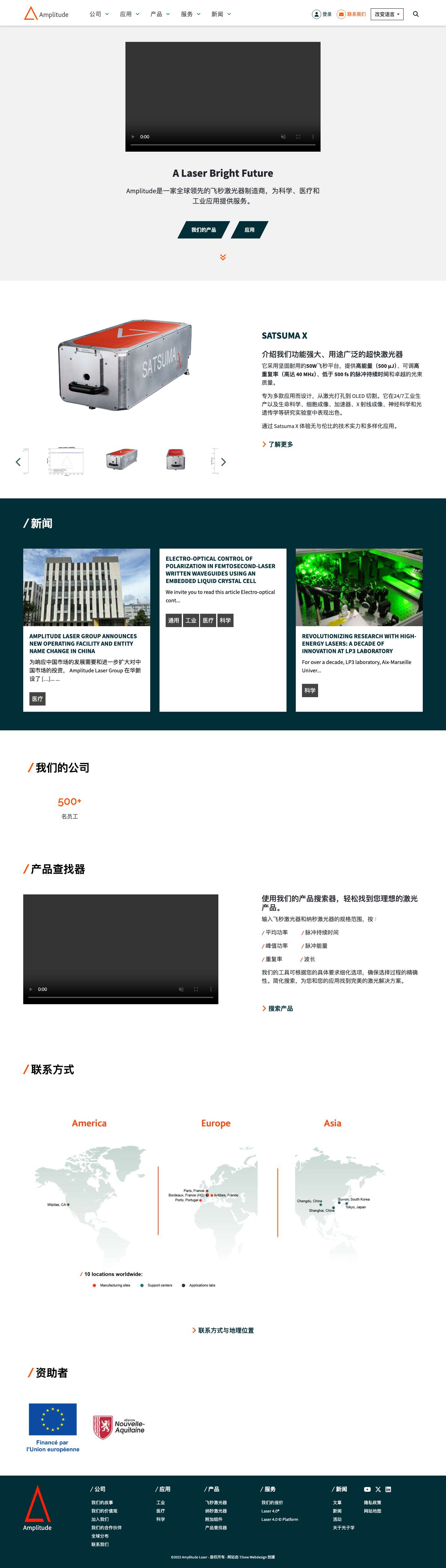 Amplitude - 激光制造公司 - Full Screenshot