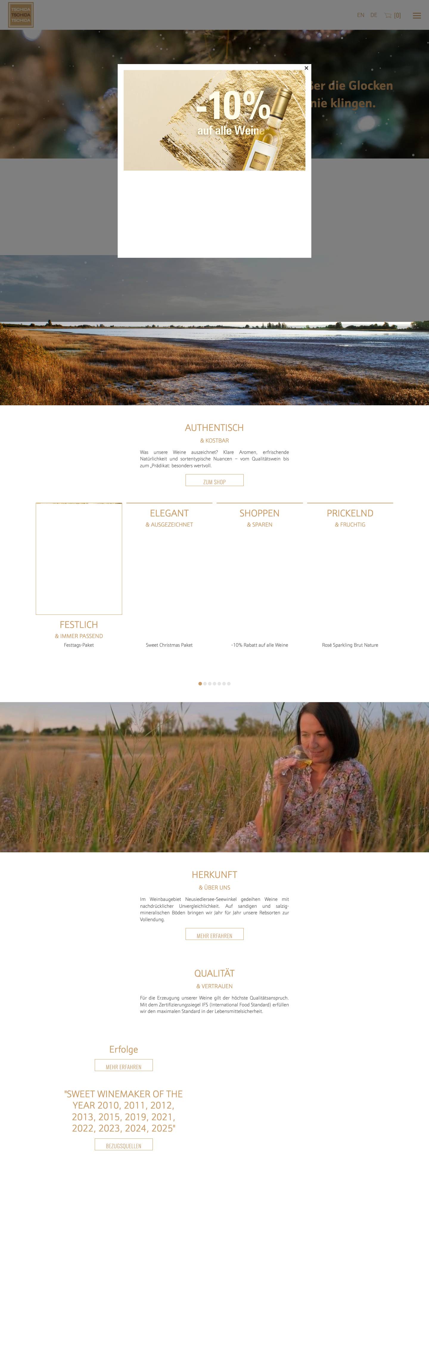 Weingut Angerhof-Tschida - Süssweine in Perfektion! - Full Screenshot