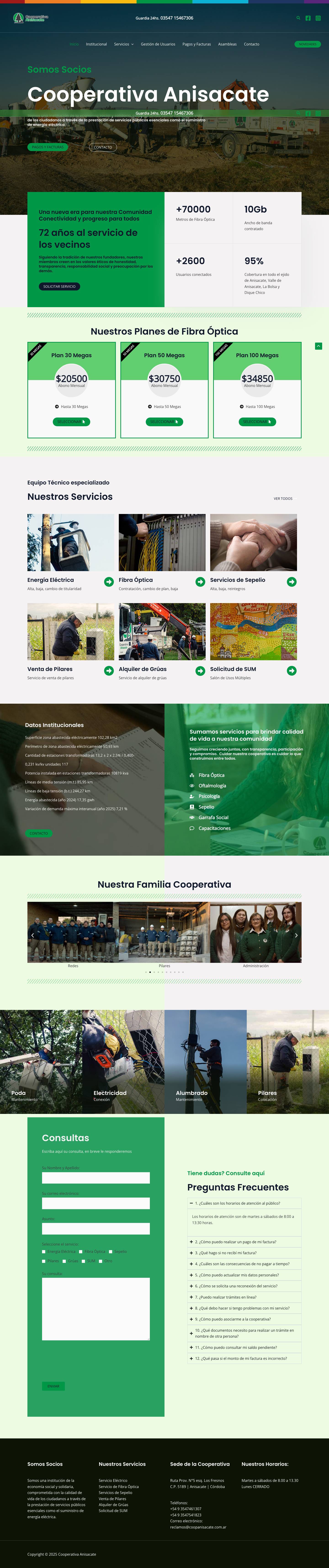 Cooperativa Anisacate - Full Screenshot