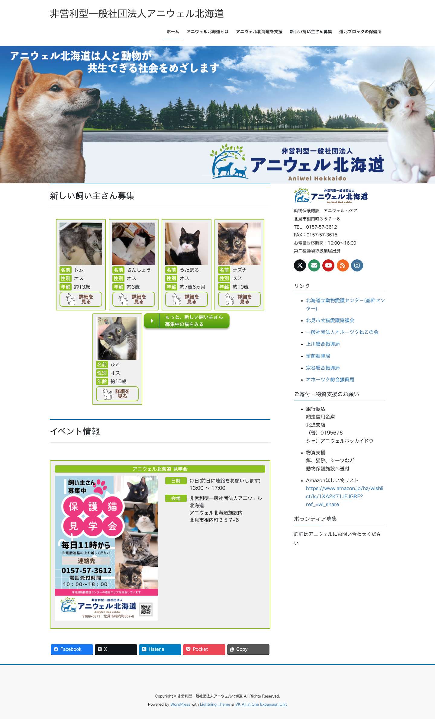 非営利型一般社団法人アニウェル北海道 | - Full Screenshot