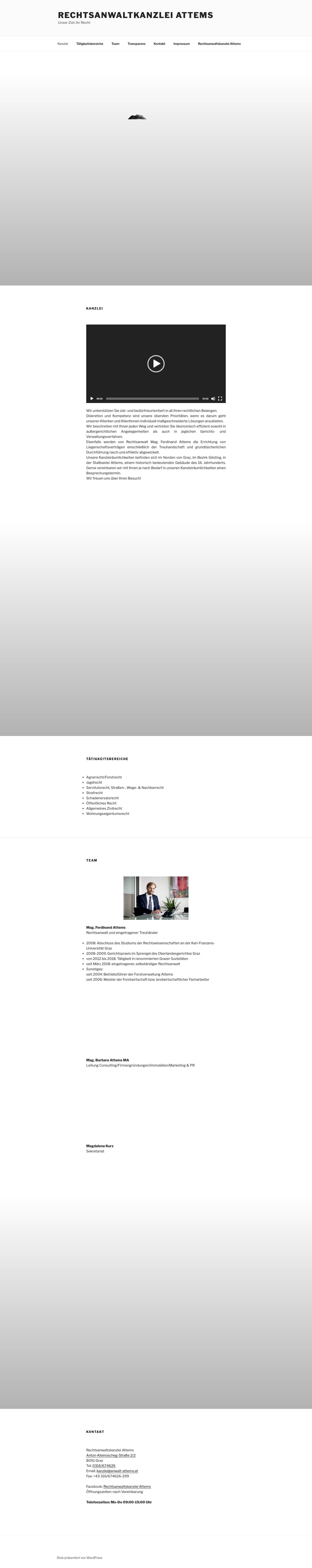 Kanzlei - Rechtsanwaltkanzlei Attems - Full Screenshot
