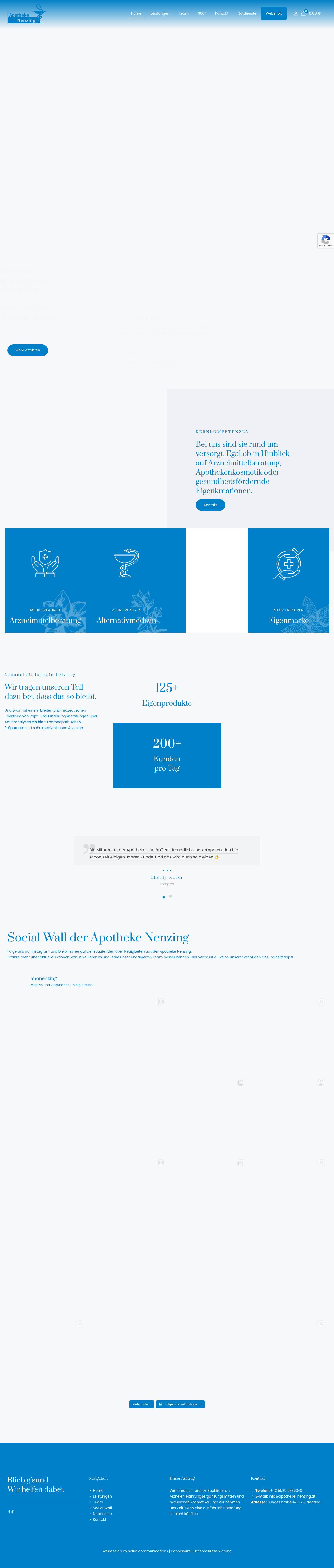 Home - Apotheke Nenzing - Full Screenshot