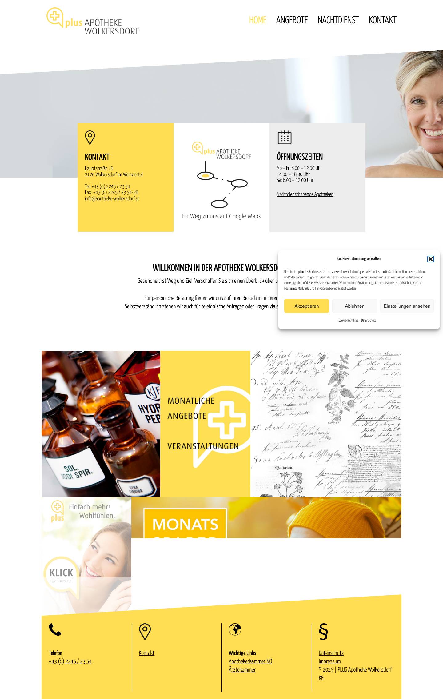 Apotheke Wolkersdorf – Ihre Apotheke in Wolkersdorf - Full Screenshot