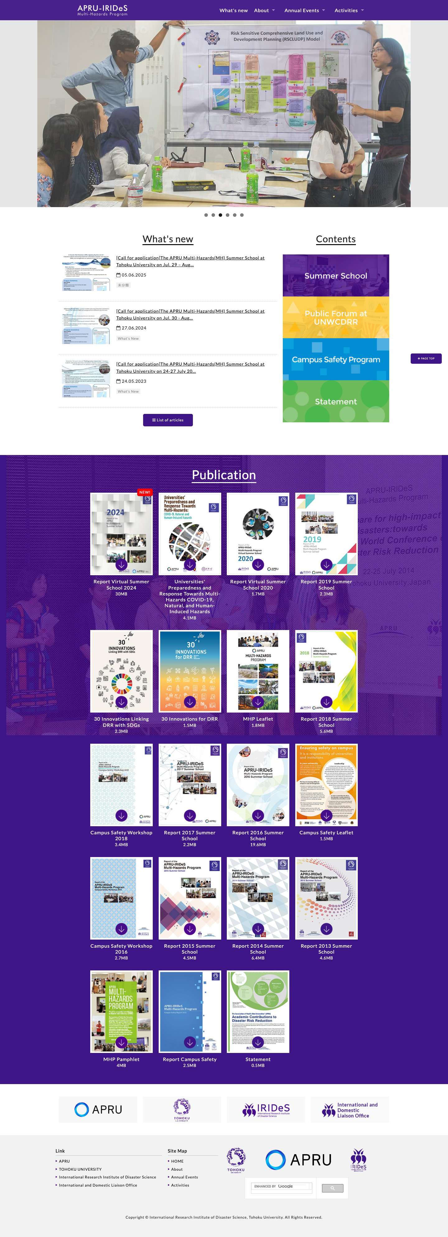 APRU-IRIDeSAPRU-IRIDeS | APRU Multi-Hazards Program - Full Screenshot