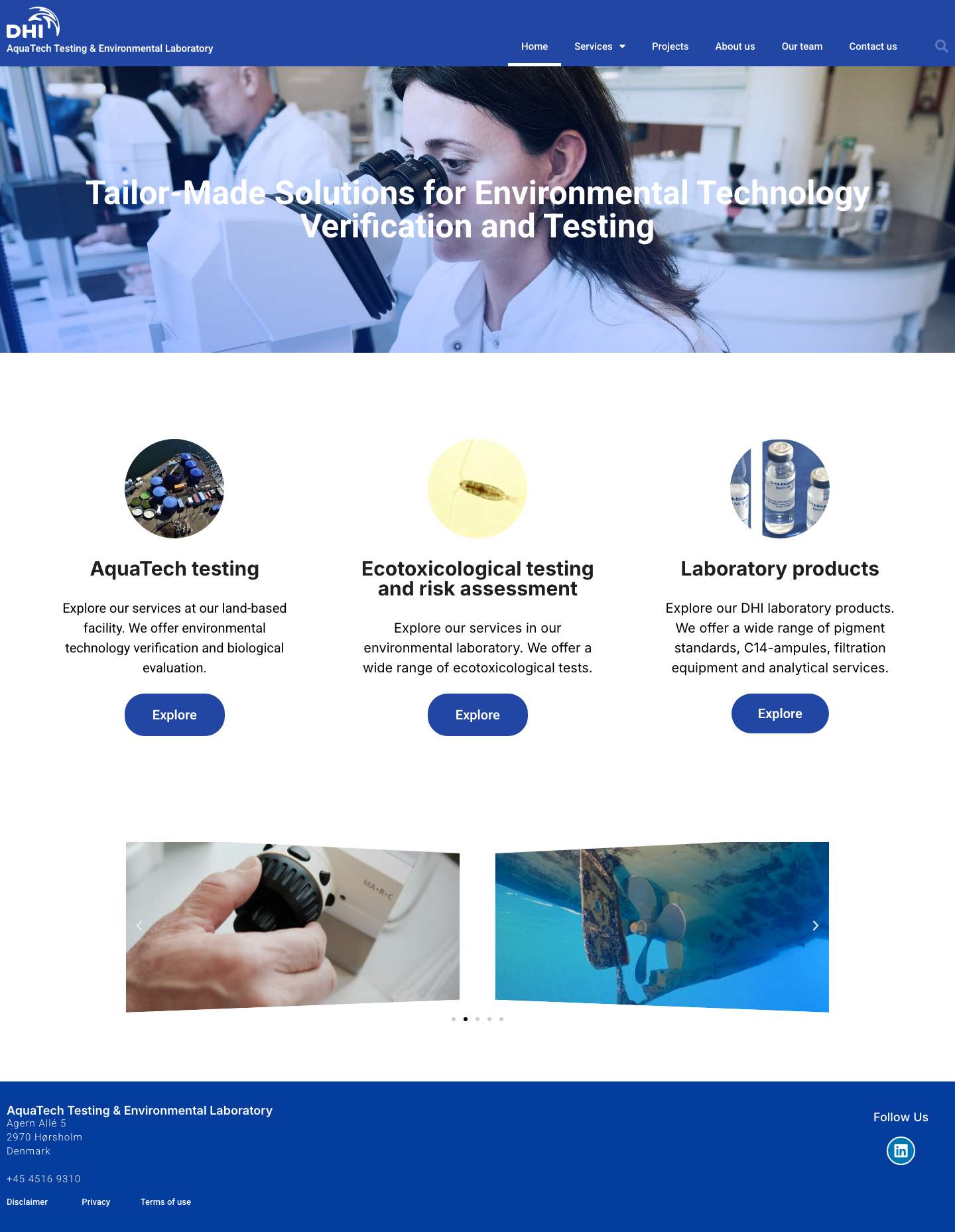 AquaTech Testing & Environmental Laboratory - DHI A/S - Full Screenshot