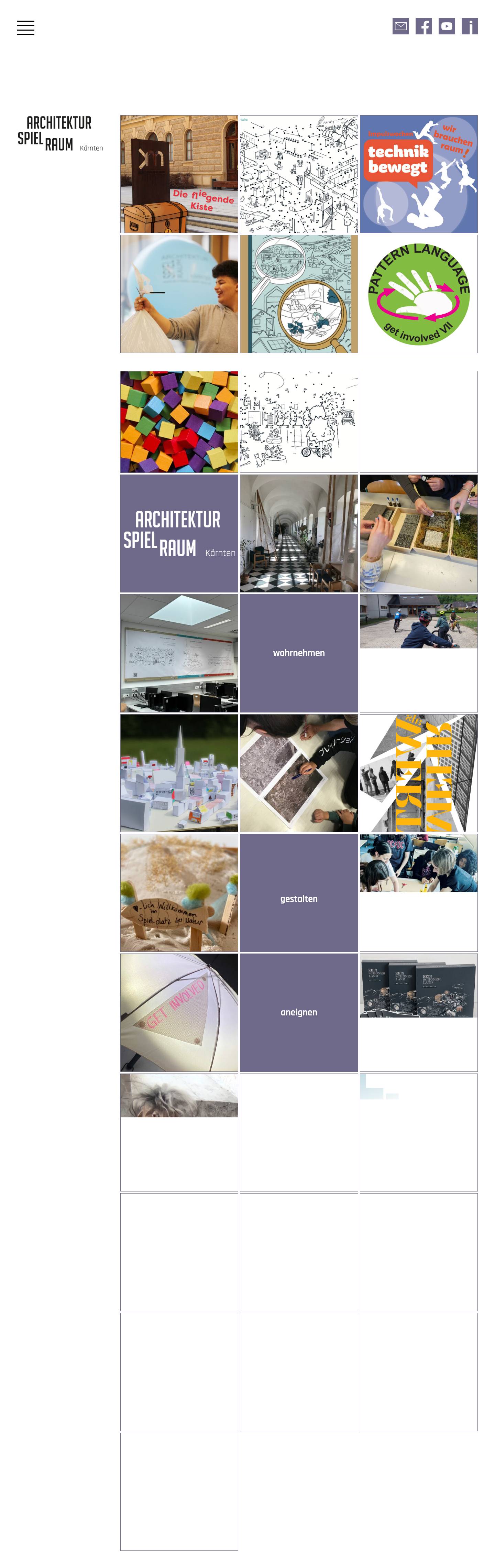 Startseite Architektur_Spiel_Raum_Kärnten - Full Screenshot