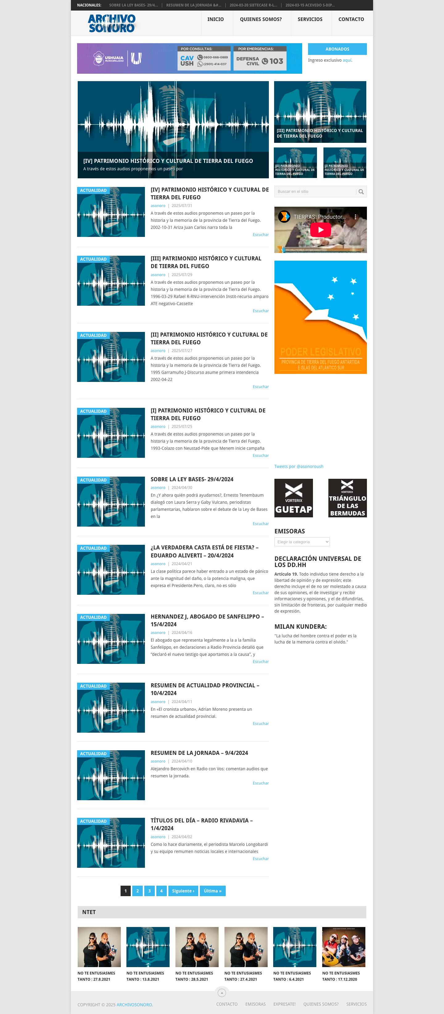 ArchivoSonoro - Full Screenshot