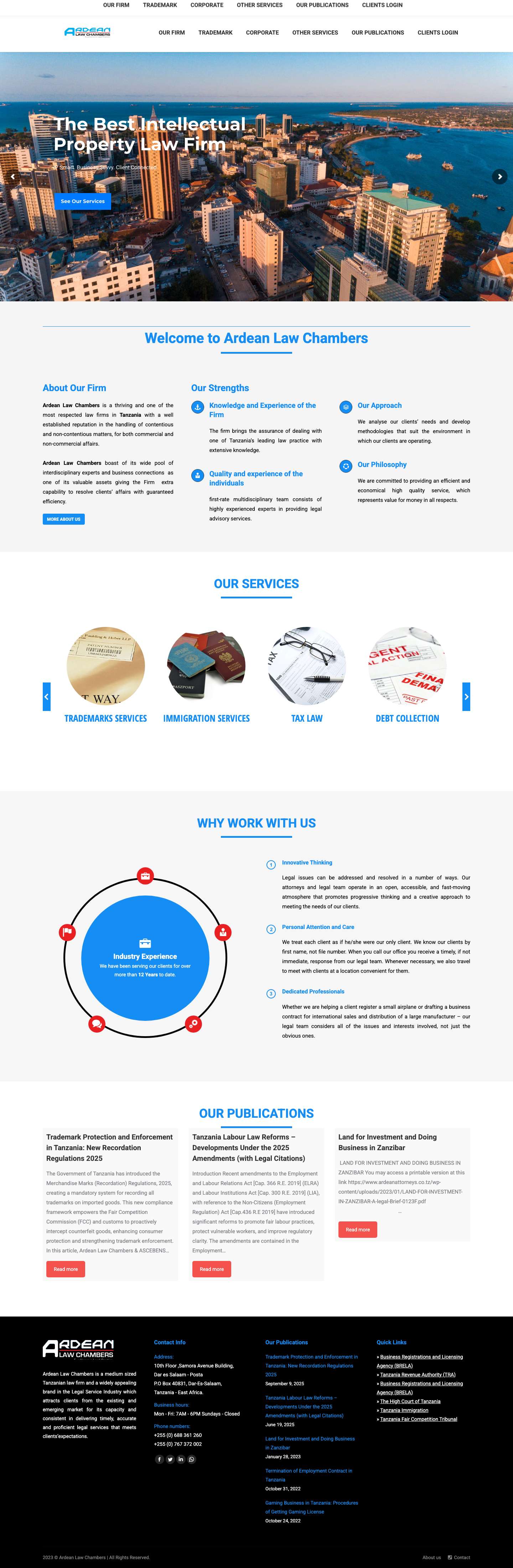 Home | Ardean Law Chambers - Full Screenshot