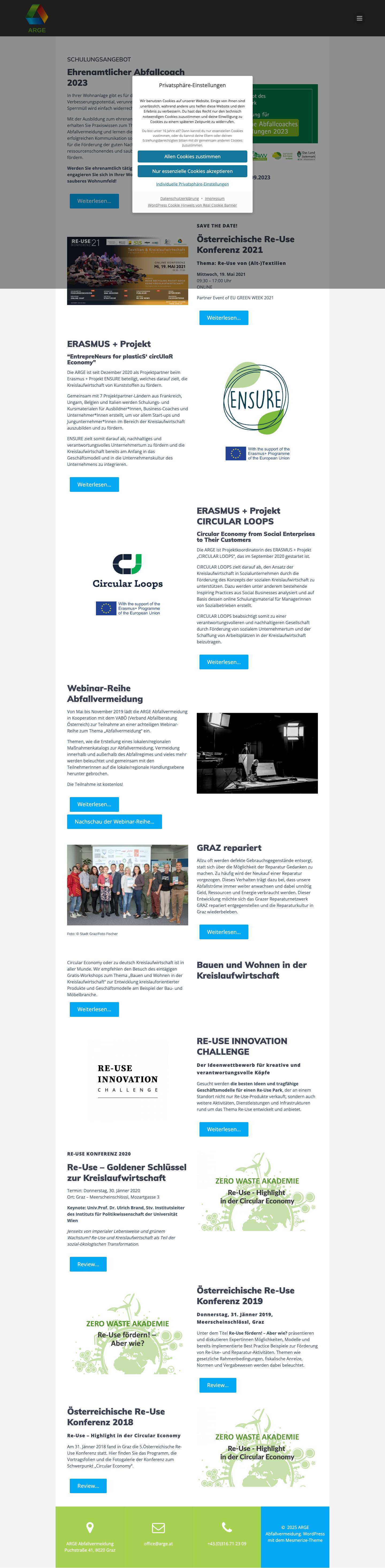 ARGE Abfallvermeidung - Full Screenshot