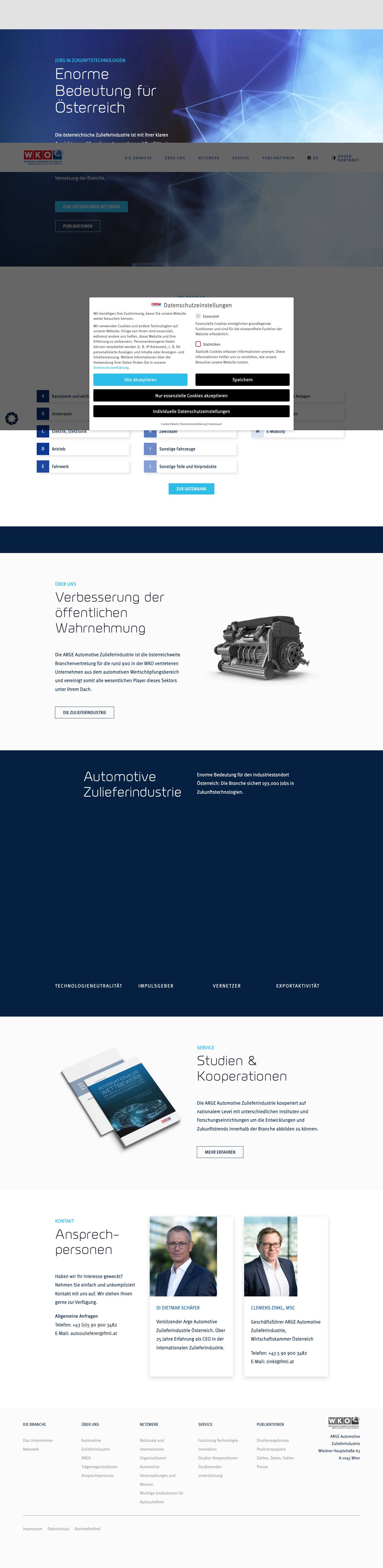 ARGE Automotive Zulieferindustrie - Full Screenshot