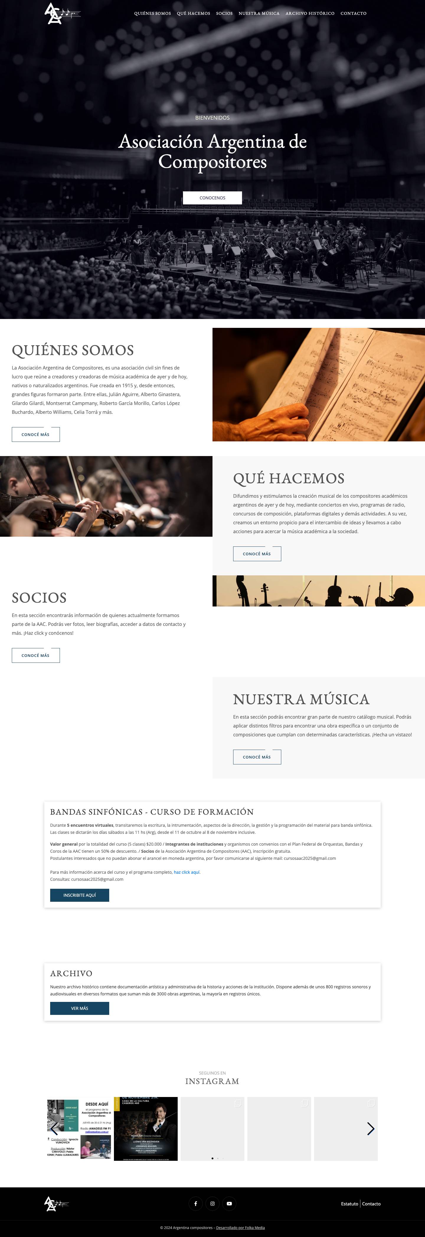 Asociación Argentina de Compositores - Full Screenshot