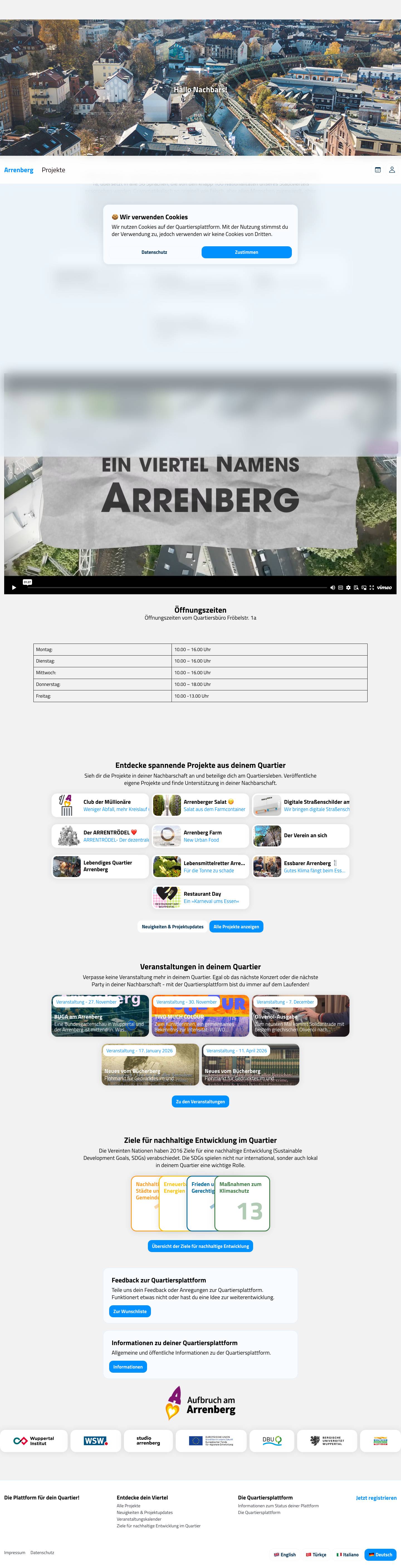 Arrenberg App – Dein Viertel in der Hosentasche - Full Screenshot
