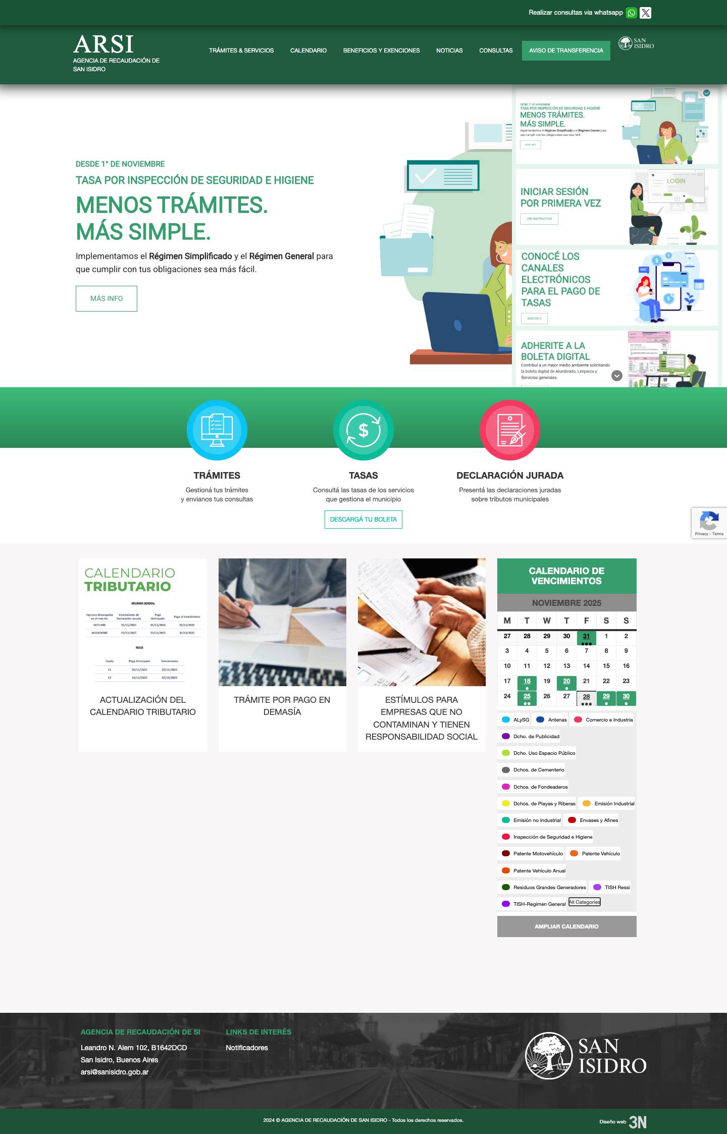ARSI – Agencia de Recaudación de San Isidro - Full Screenshot