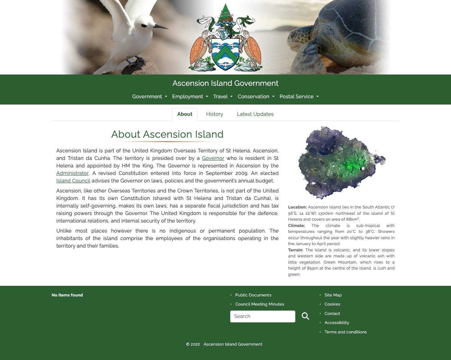 Ascension Island Government - Full Screenshot