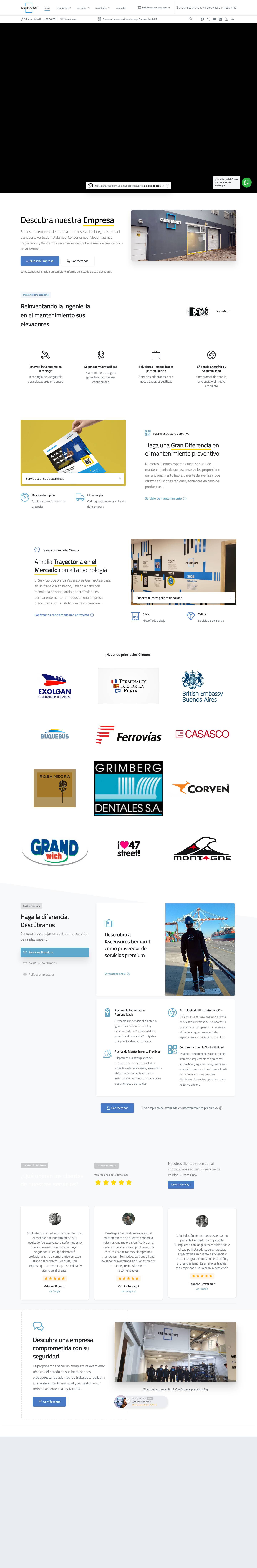 Ascensores GERHARDT – Instalacion, mantenimiento y modernizacion de ascensores y elevadores – INSTALACION, MANTENIMIENTO Y MODERNIZACION DE ASCENSORESShapeShape - Full Screenshot