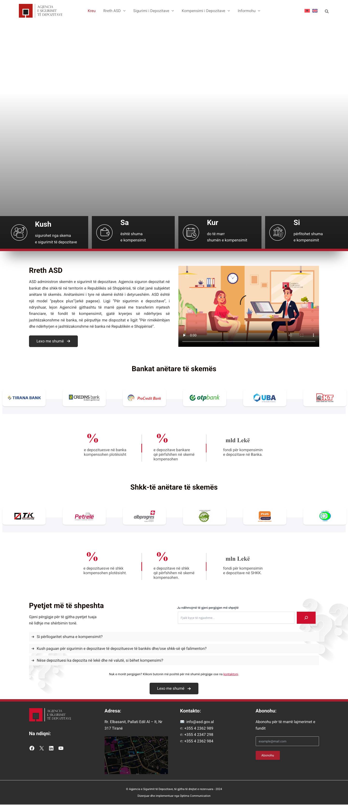 Agjencia e Sigurimit të Depozitave – Depozite e Siguruar - Full Screenshot