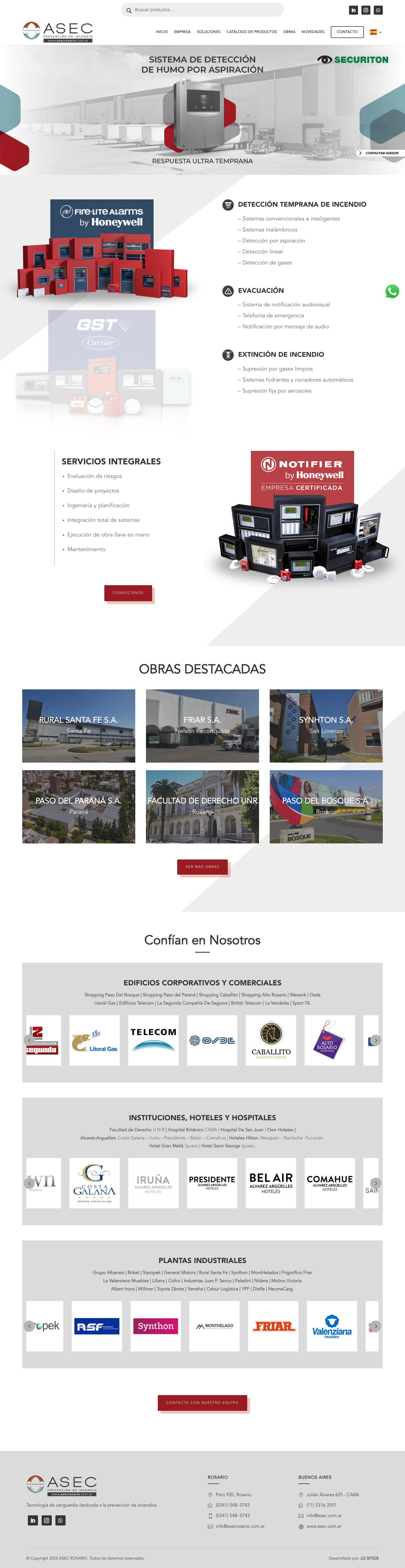 ASEC Rosario | Prevención de Incendio | Honeywell Argentina - Full Screenshot