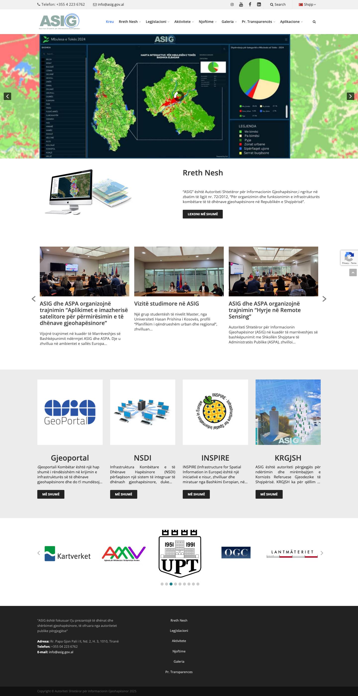Autoriteti Shtetëror për Informacionin Gjeohapësinor - Full Screenshot