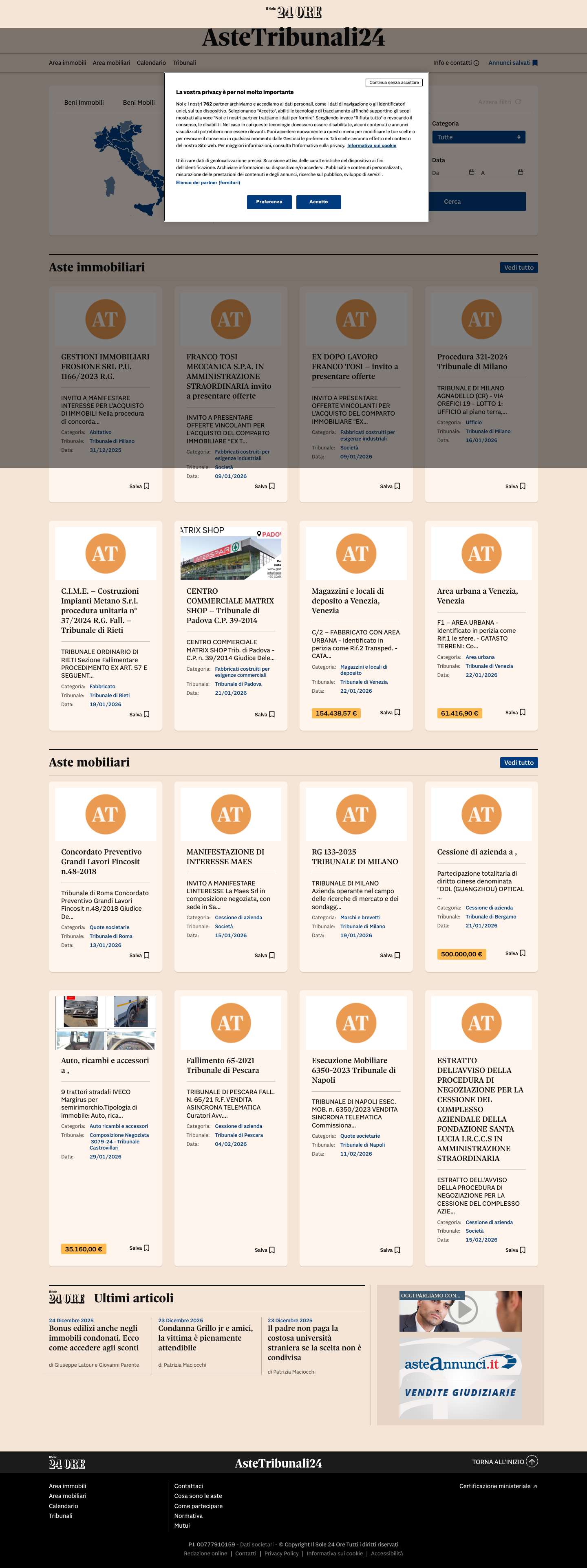 Home - Astetribunali24 - Full Screenshot