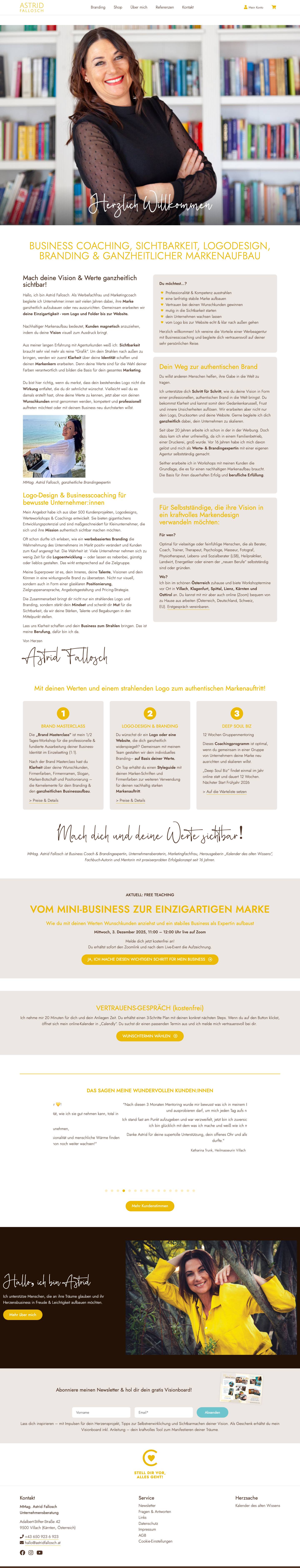 Home - Astrid Fallosch - Businesscoaching & Personal Branding - Full Screenshot