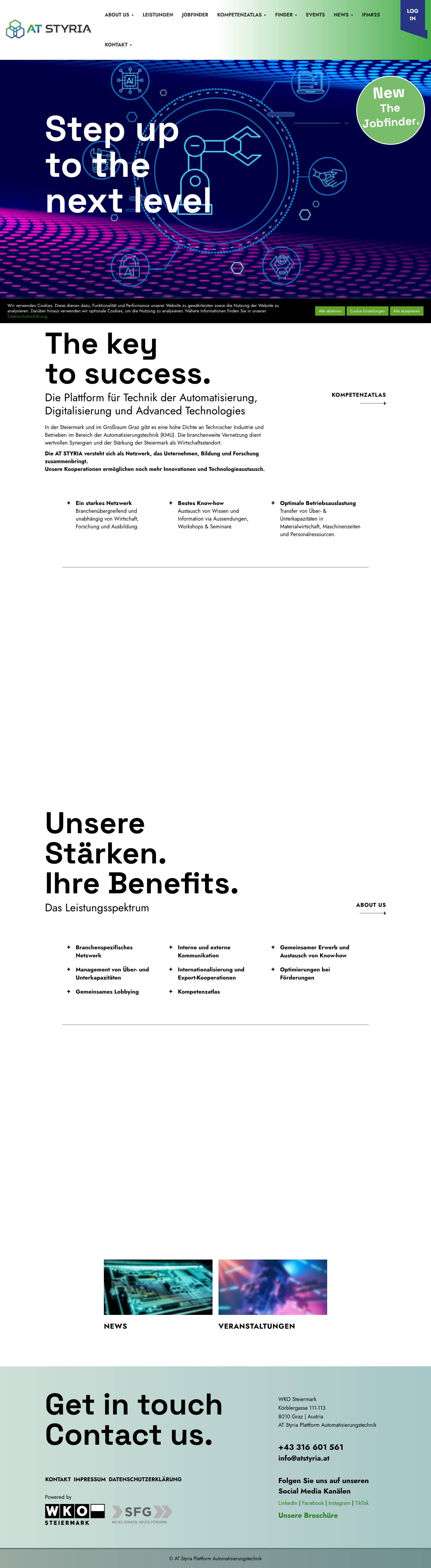 AT Styria | Plattform der Automatisierungstechnik Steiermark - Full Screenshot