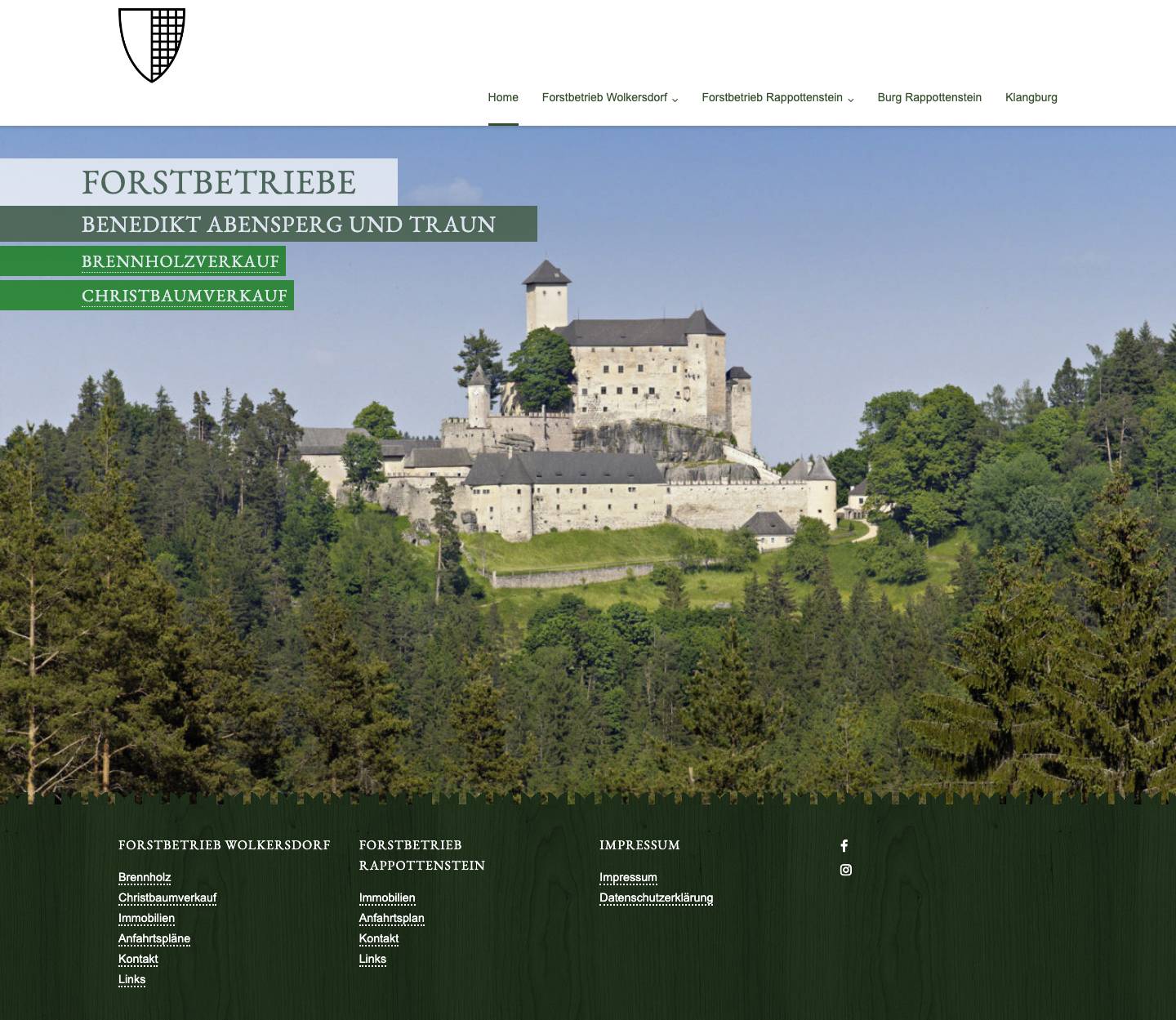 Forstverwaltung – Burg Rappottenstein - Full Screenshot