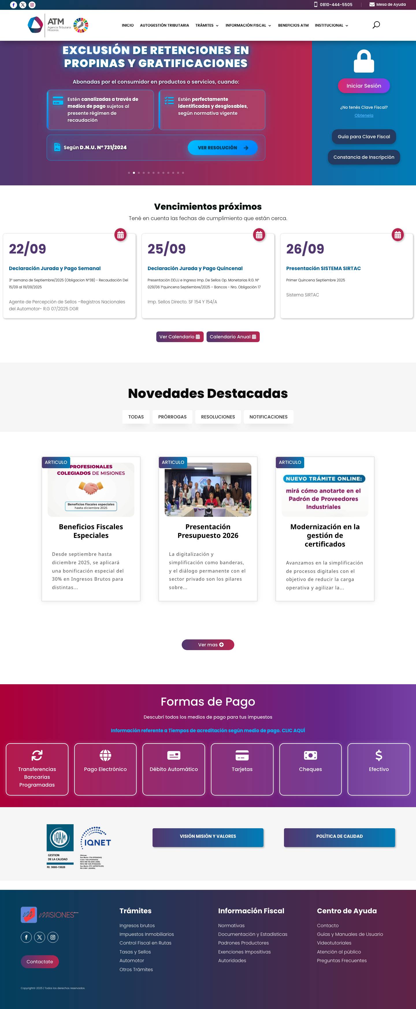 ATM - Agencia Tributaria MisionesMini Pop-up - Full Screenshot