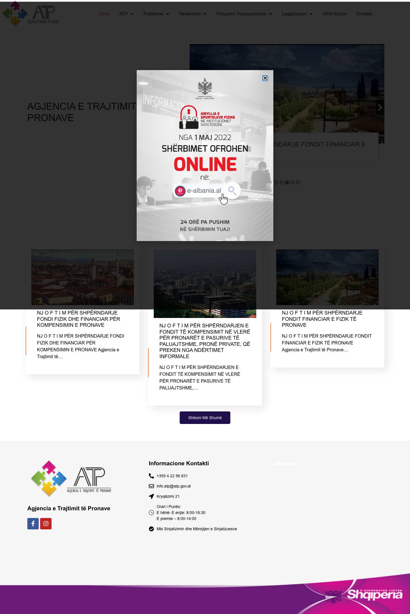 ATP – Agjencia e Trajtimit të Pronave - Full Screenshot