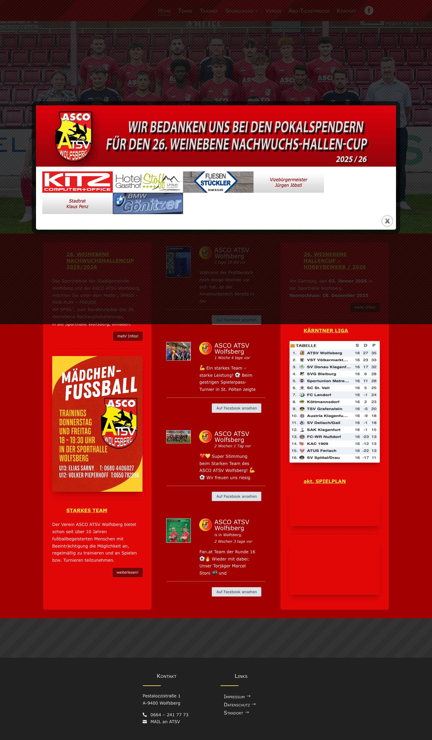 ASCO ATSV Wolfsberg | ATSV lebt Fußballzukunft - Full Screenshot
