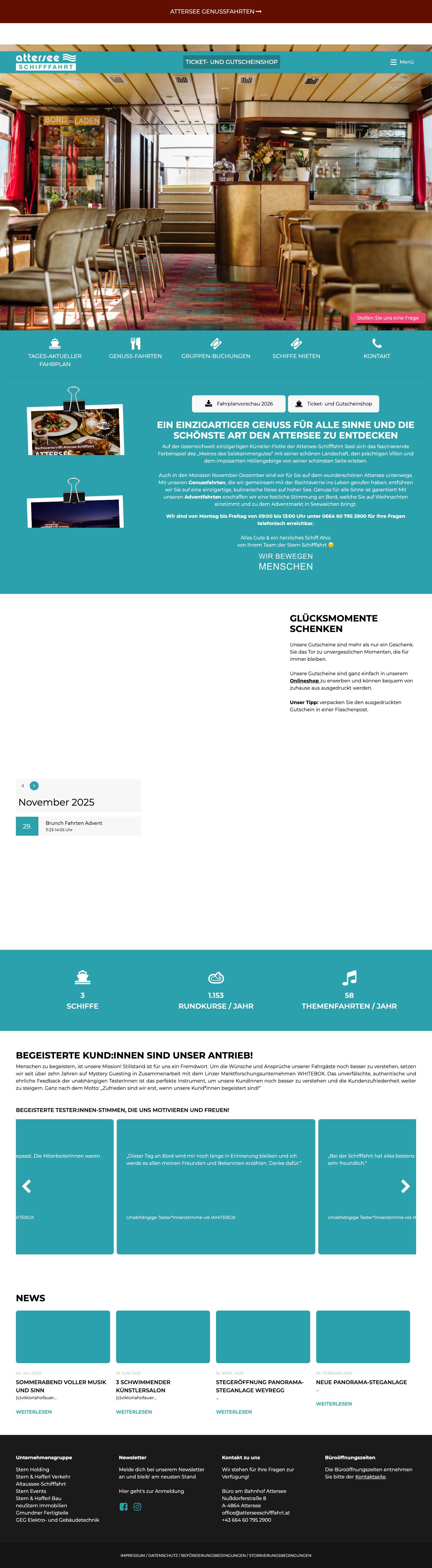 Attersee-Schifffahrt | - Full Screenshot