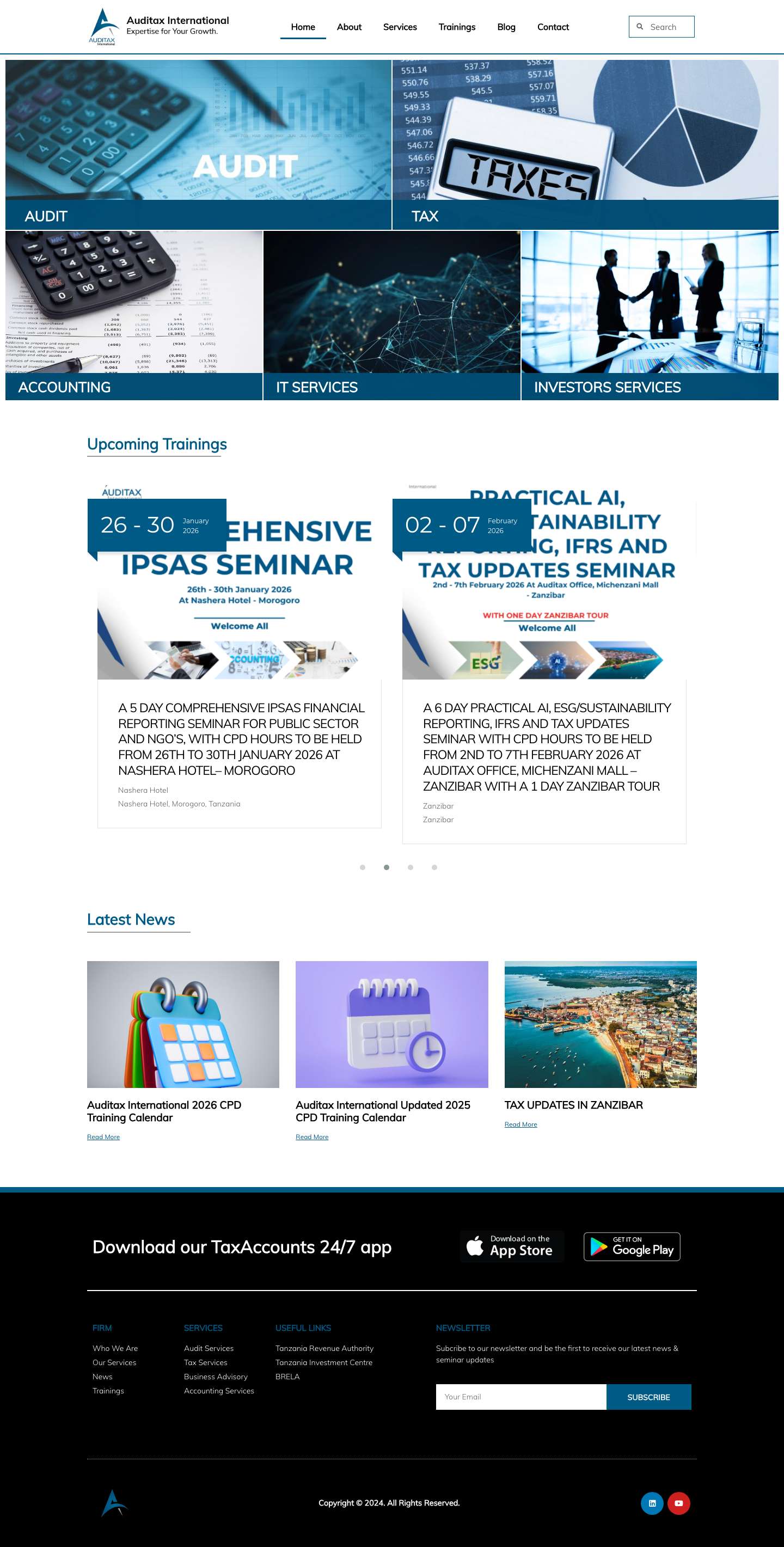 Home | Auditax International - Full Screenshot