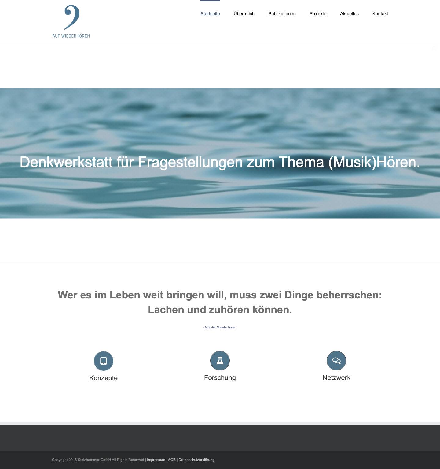 AUF WIEDERHÖREN – Denkwerkstatt für Fragestellungen zum Thema (Musik)Hören - Full Screenshot