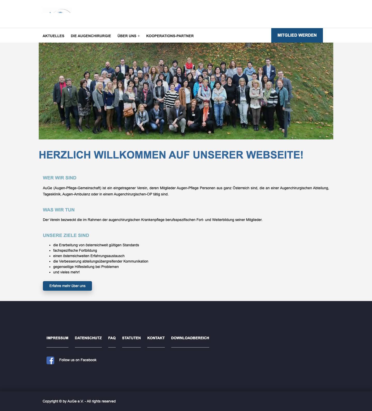 Startseite - Auge-Verein - Full Screenshot