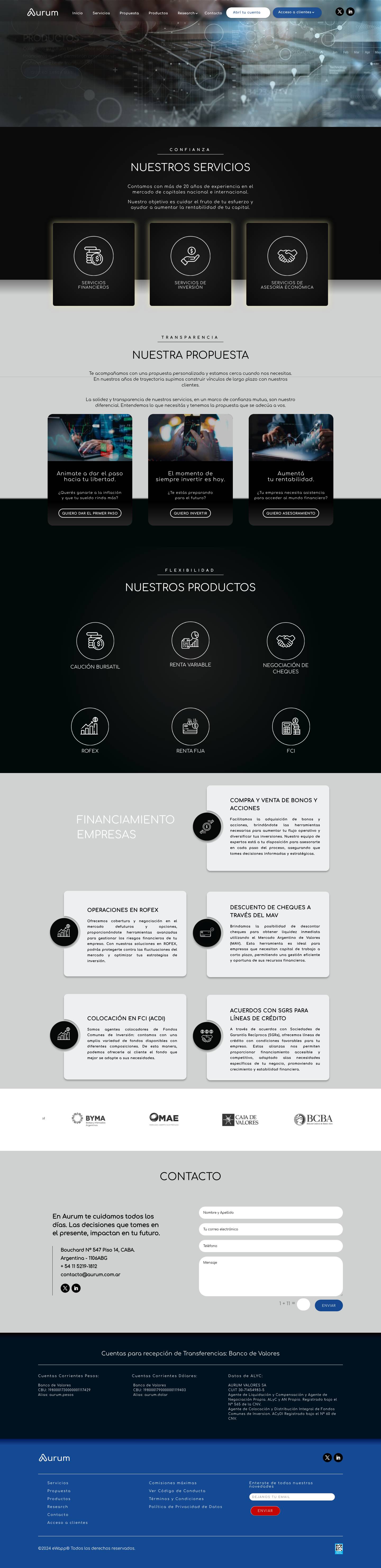 Inicio - Aurum - Full Screenshot