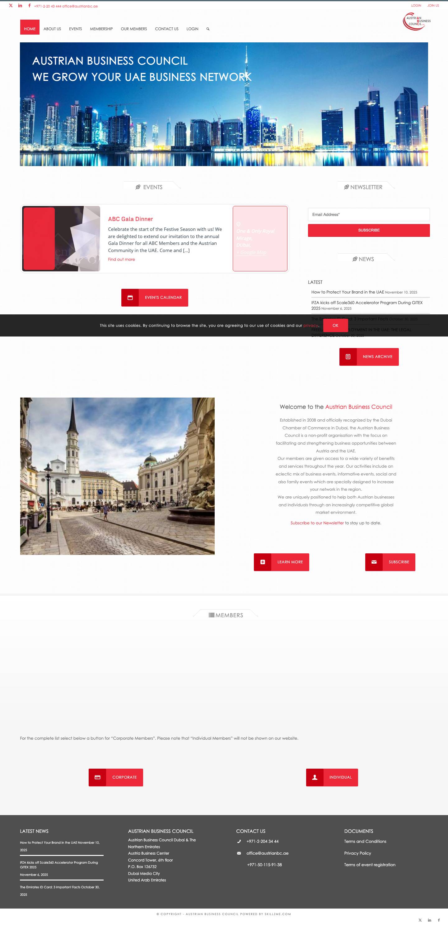 Austrian Business Council UAE - Austrian Business Council - Full Screenshot