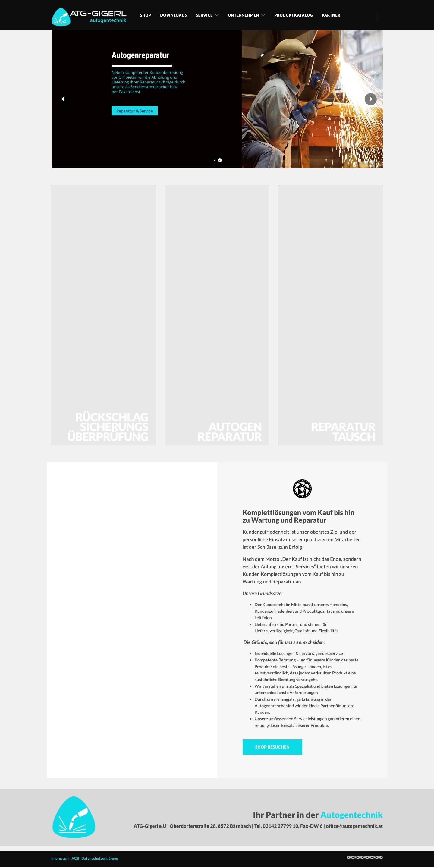 Autogentechnik – Ihr Partner in der Autogentechnik - Full Screenshot