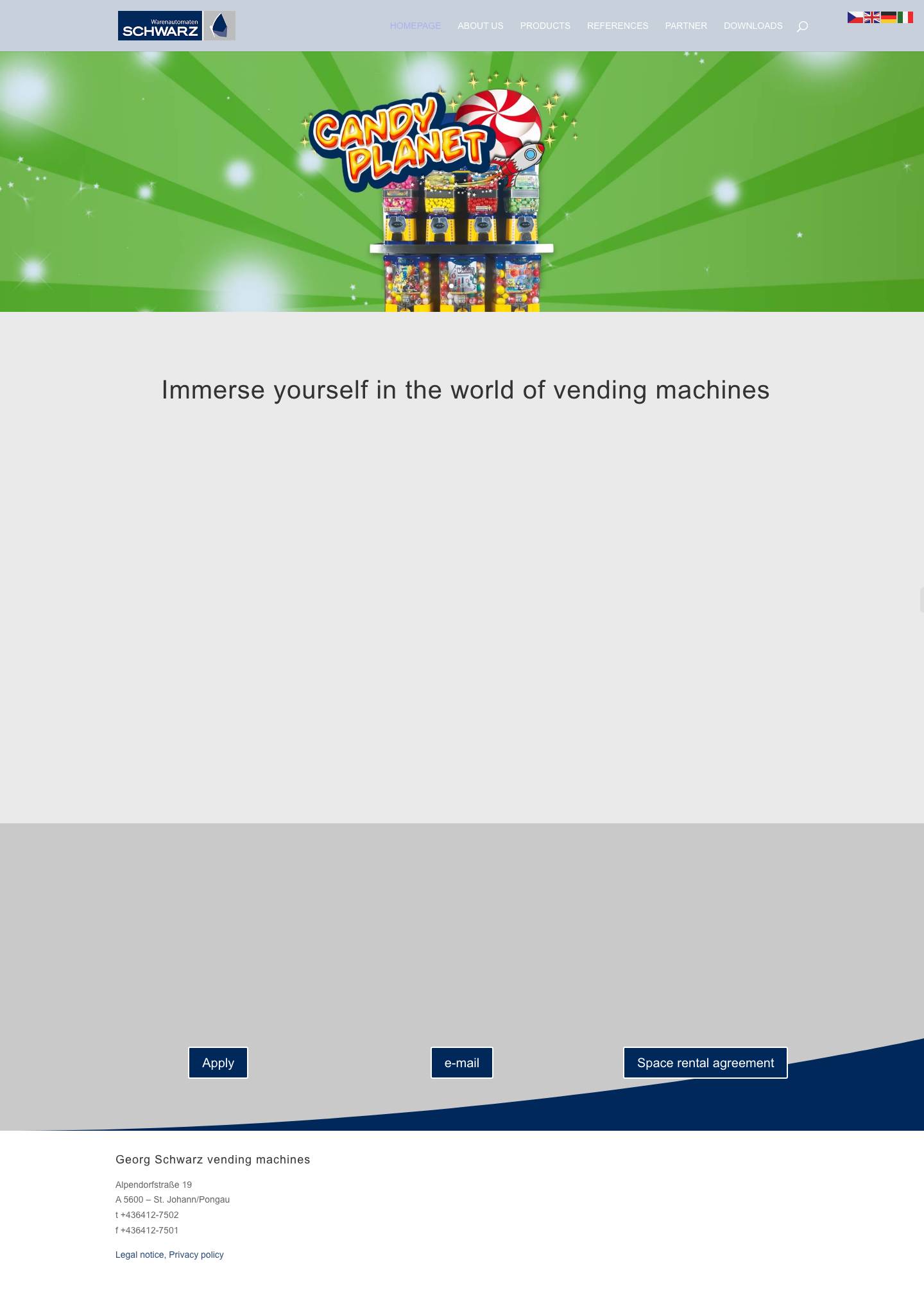 Startseite - Warenautomaten Georg Schwarz - Full Screenshot