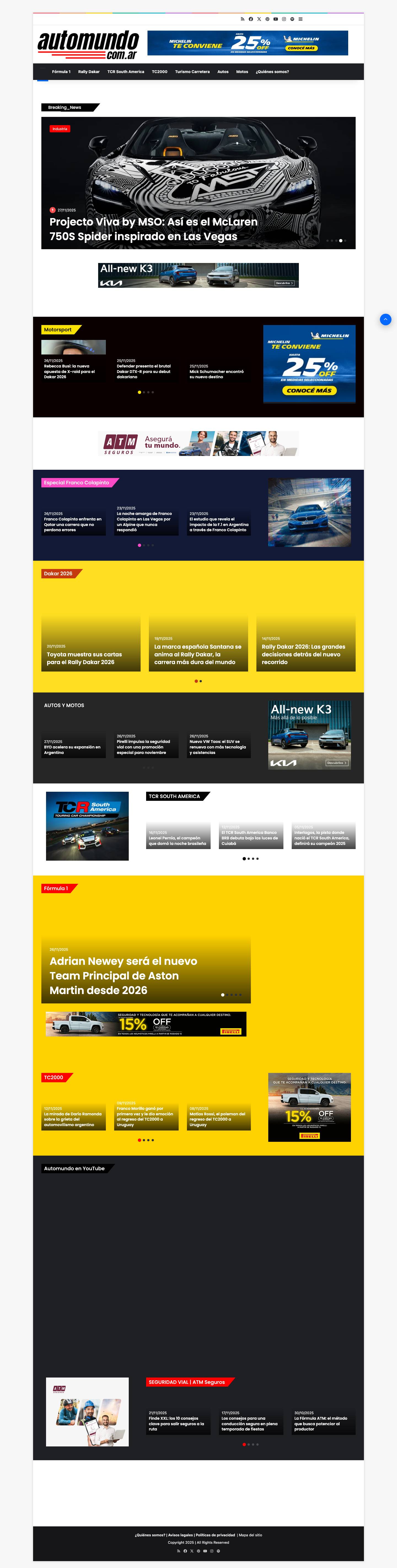 AUTOMUNDO | Automovilismo e industria automotriz - Full Screenshot