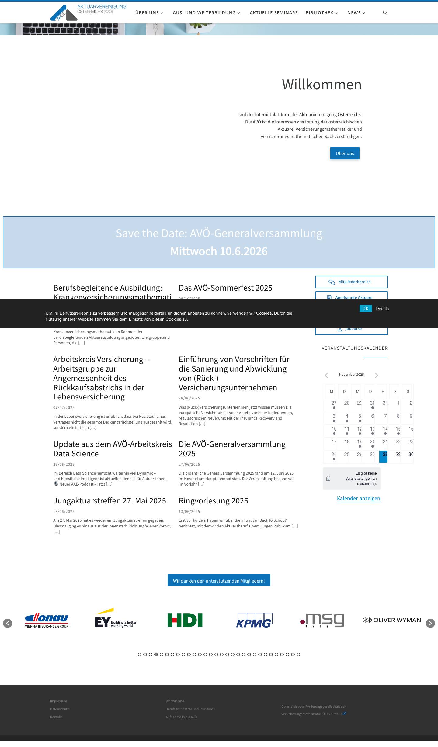 AKTUARVEREINIGUNG ÖSTERREICHS (AVÖ) - Full Screenshot