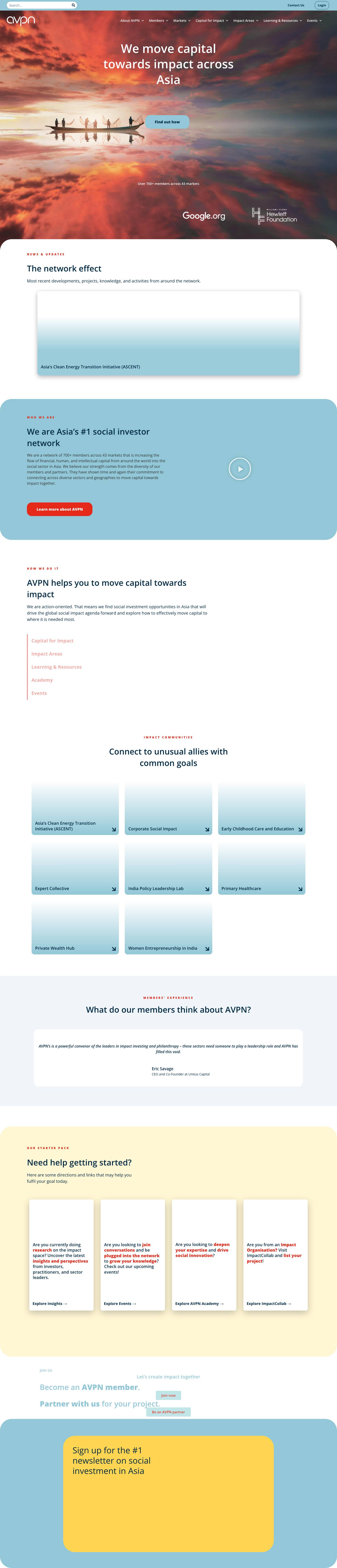 AVPN: Moving capital towards impact in Asia - Full Screenshot