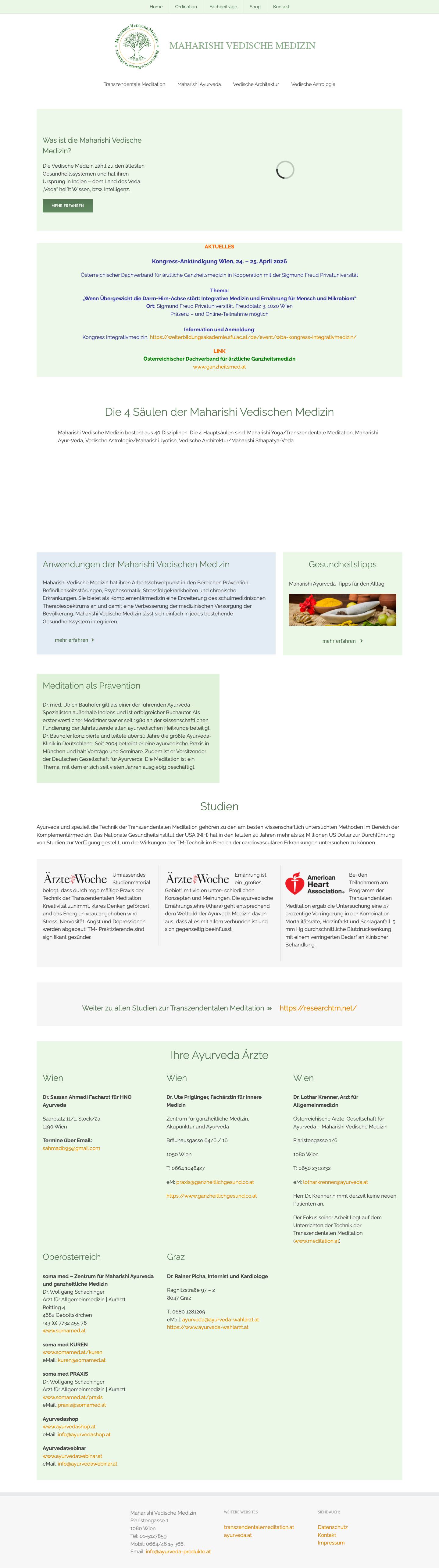 Home - Ayurveda Praxis - Full Screenshot