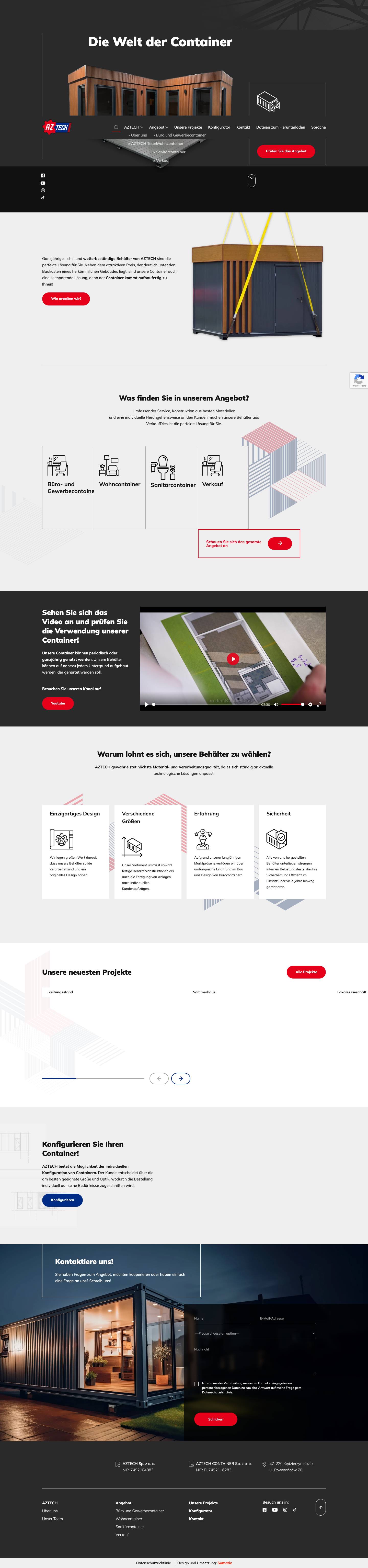 Hauptseite - Aztech - Full Screenshot