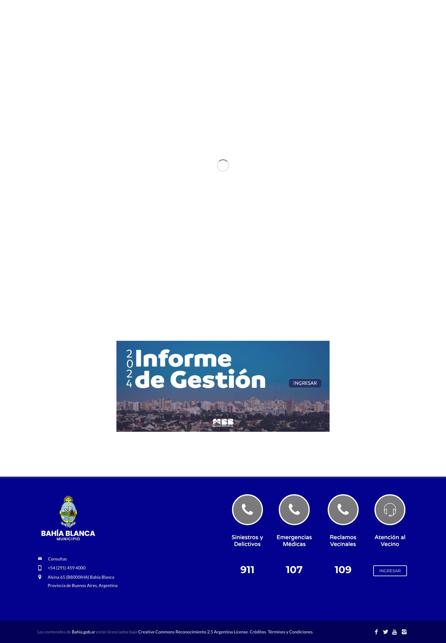 Municipio de Bahía Blanca (Buenos Aires, Argentina) | Municipio de Bahía Blanca - Full Screenshot