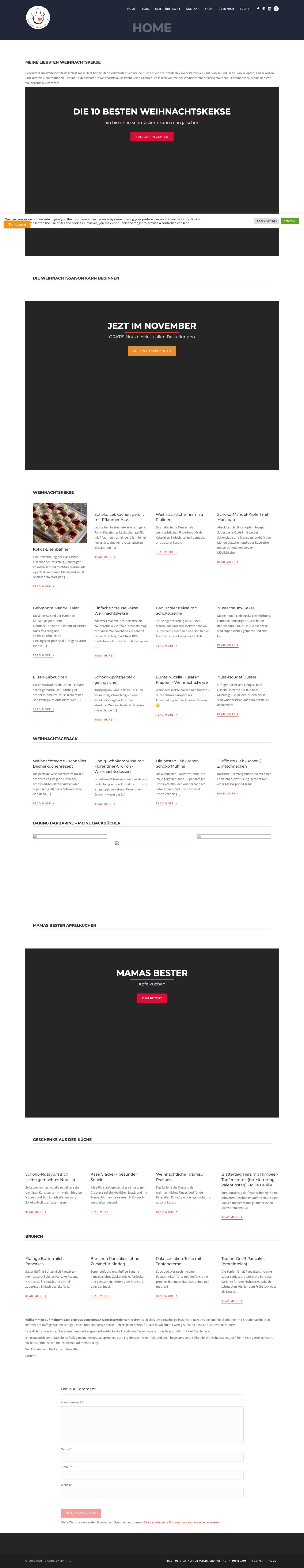 Baking Barbarine - Backblog aus OÖ mit einfachen Rezepten - Full Screenshot
