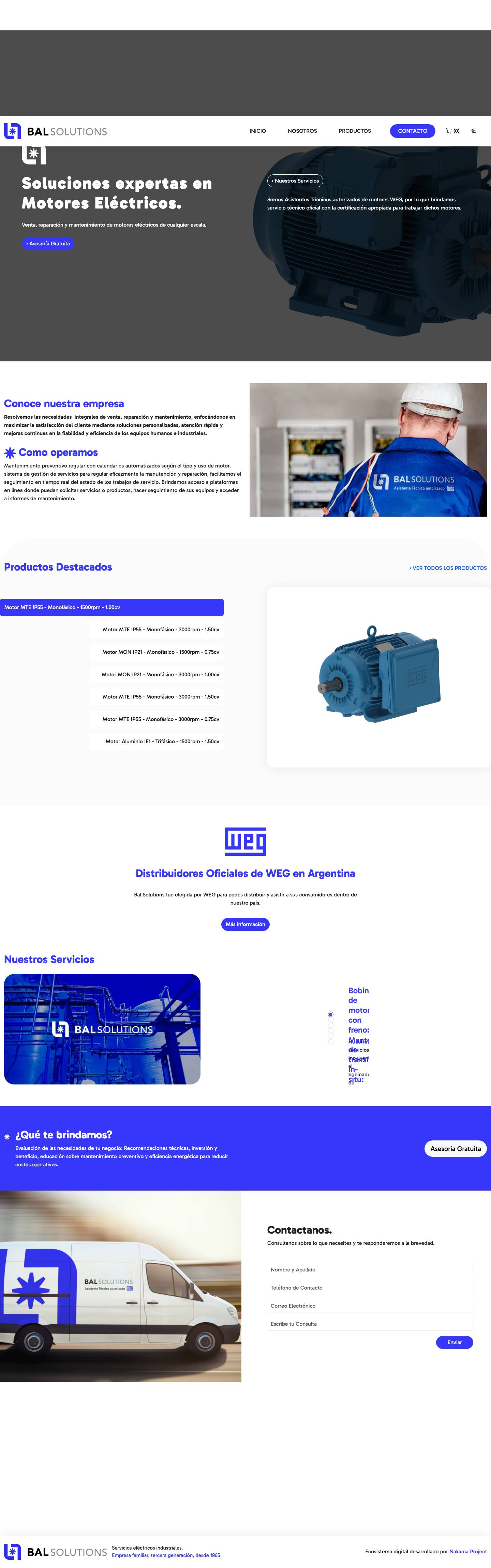 Conoce nuestra empresa Bal Solutions - Full Screenshot