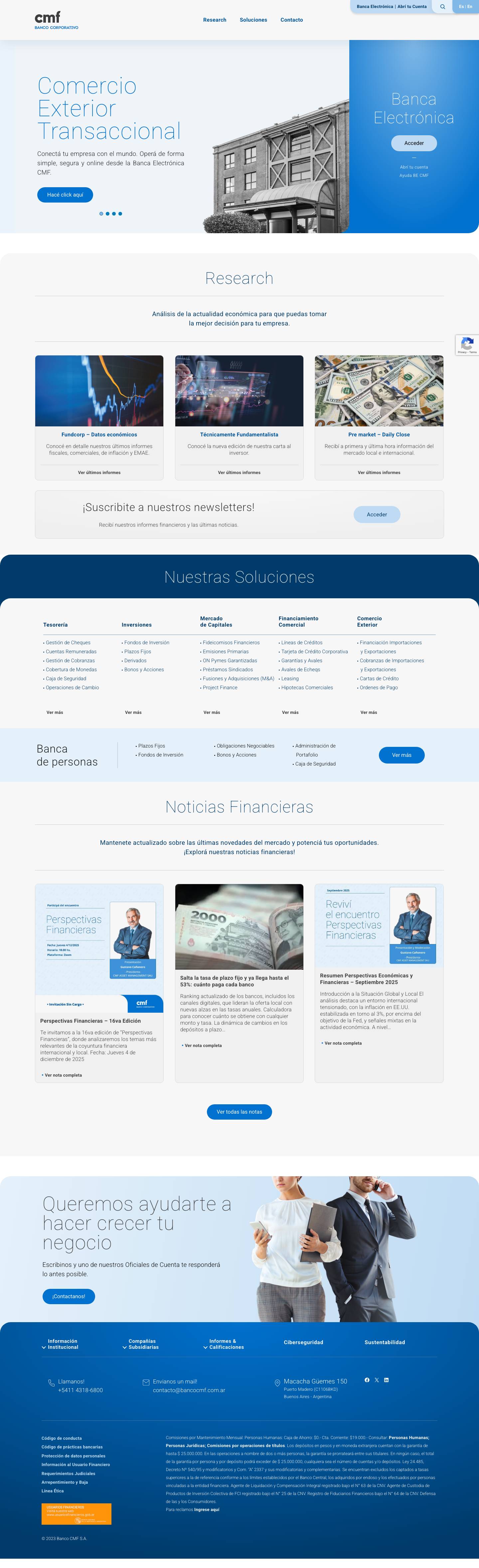 Inicio - Banco CMF - Full Screenshot