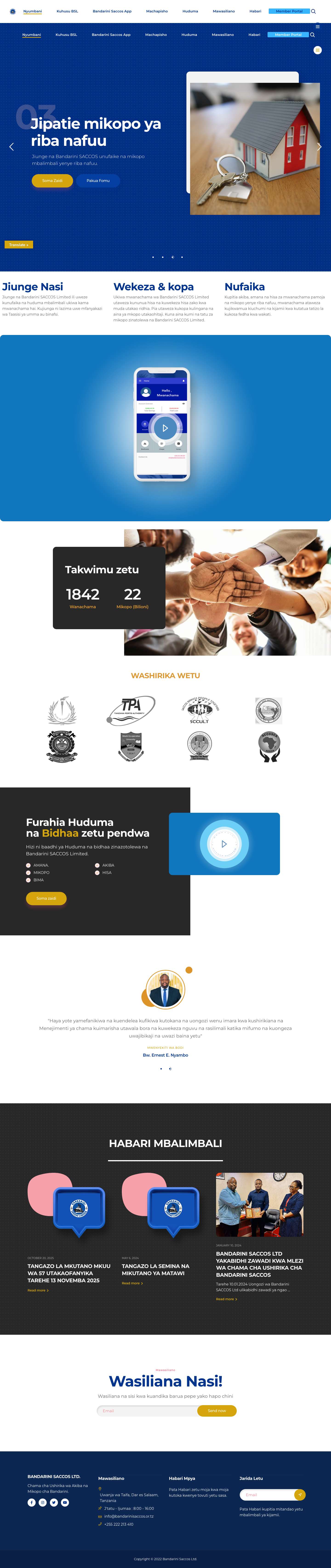 Bandarini Saccos – Pamoja tujenge Uchumi - Full Screenshot